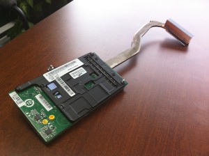 A faulty laptop video card.